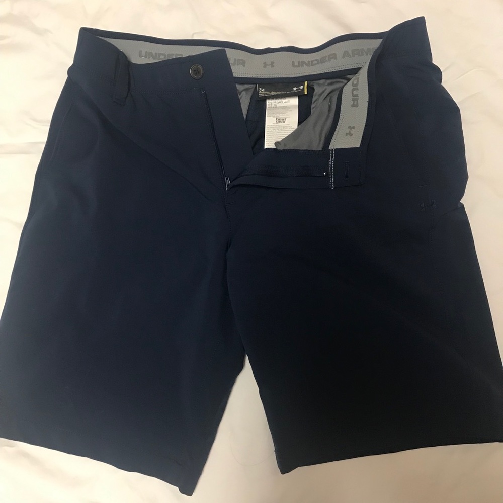 Under Armour Men’s shorts, never worn, navy blue